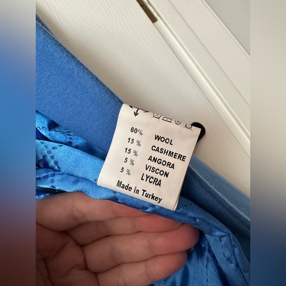 Elegant Blue Women's Coat Bella Roza made in Turkey 🇹🇷 - Picture 5 of 7
